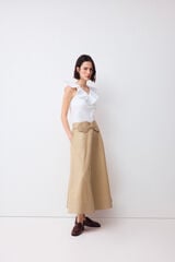 Pedro del Hierro Poplin ruffle top White