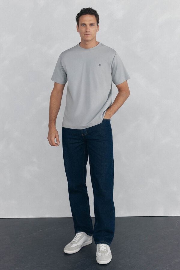 Pedro del Hierro Mercerized T-shirt Grey