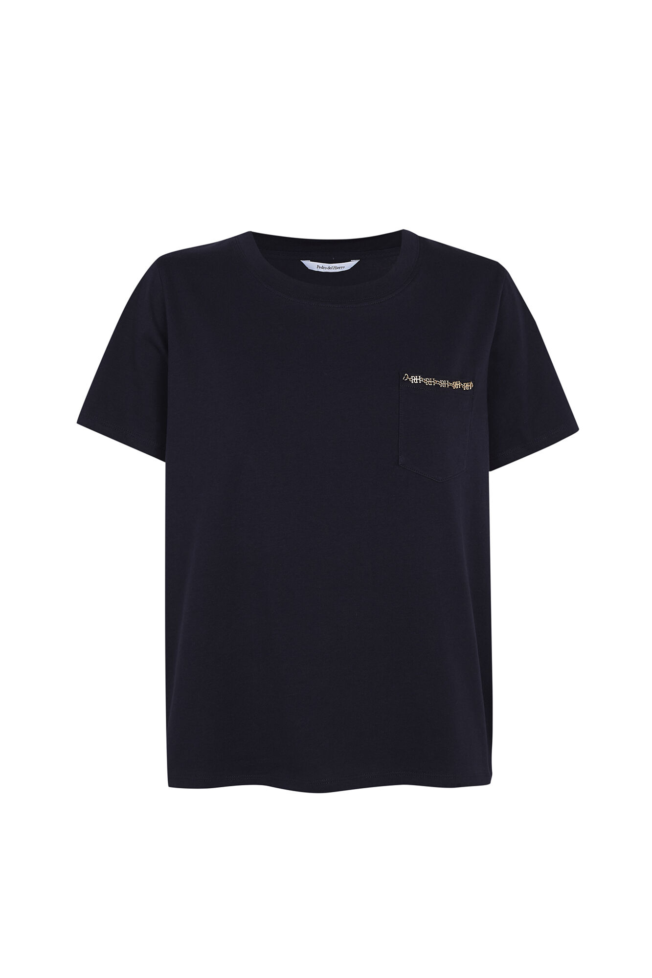 Pedro del Hierro T-shirt de manga curta com bolso e detalhe de correntes