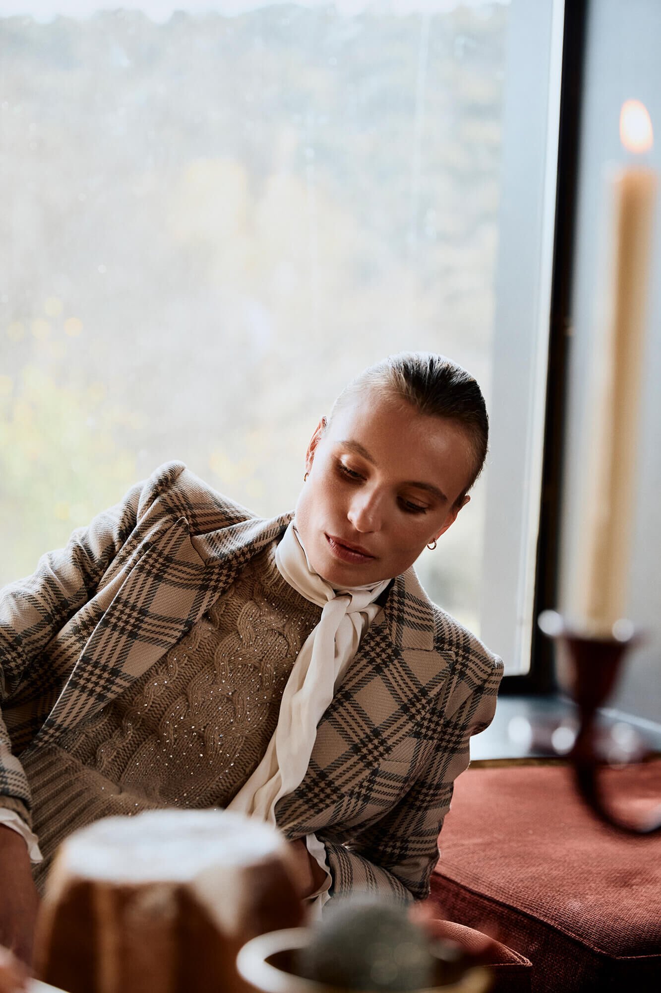 Pedro del Hierro Cropped double-breasted blazer