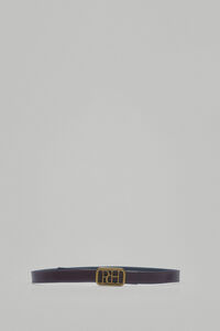Pedro del Hierro Reversible leather belt with logo buckle Black