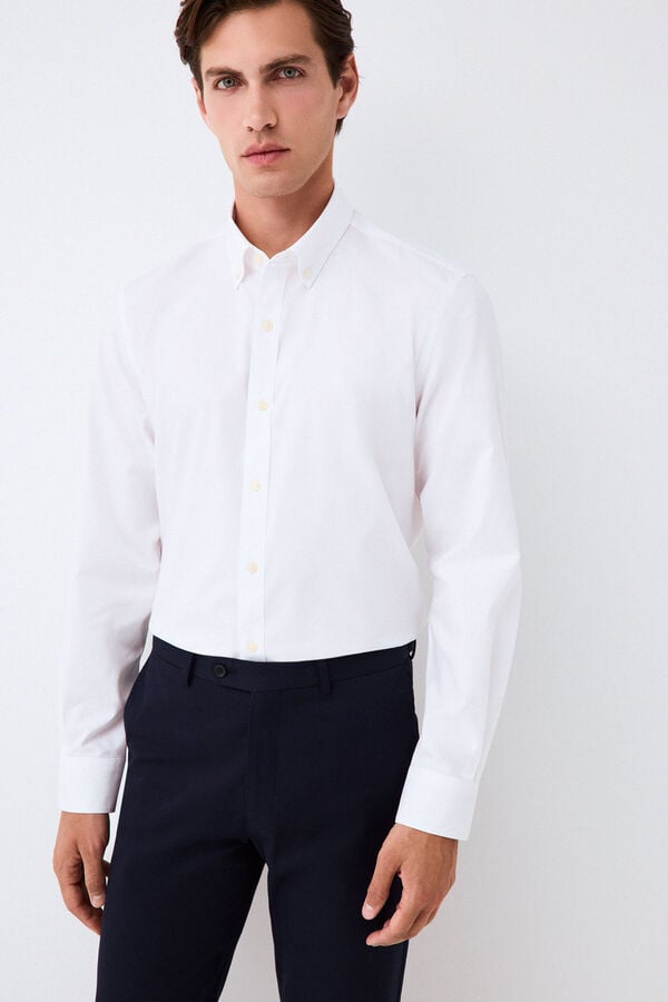 Pedro del Hierro Plain non-iron shirt White