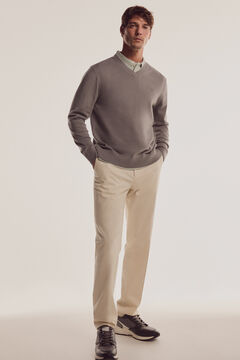 Pedro del Hierro Cotton V-neck jumper Grey