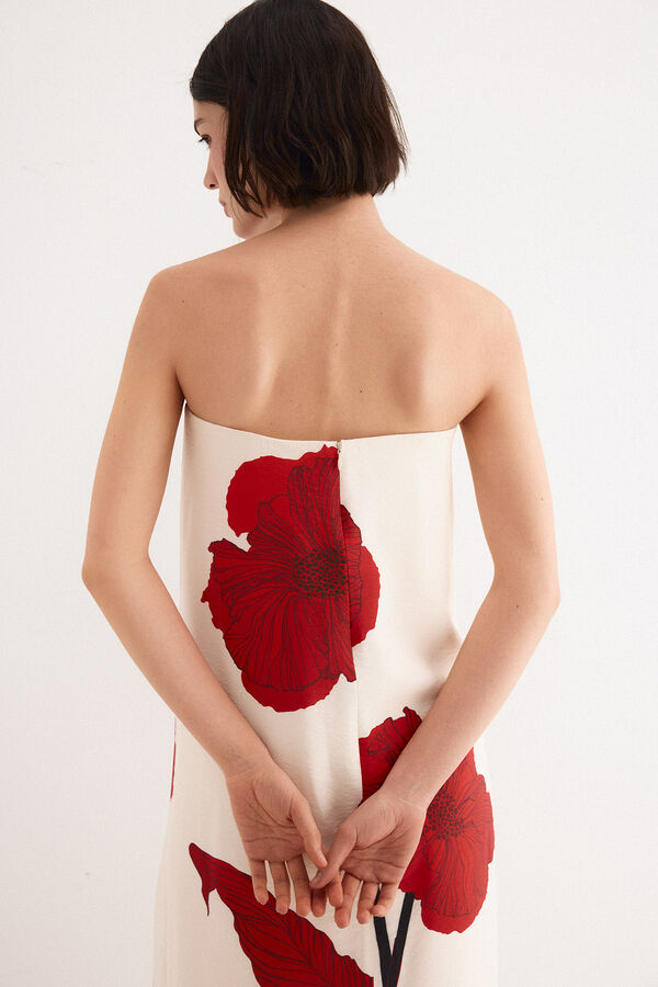 TFP by Tamara Falc&oacute; Strapless dress Ecru