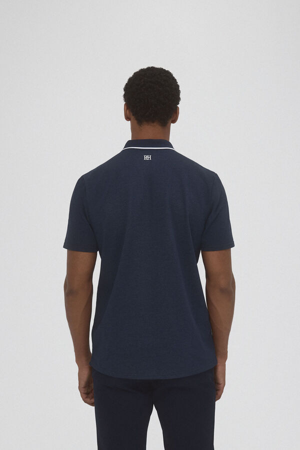 Pedro del Hierro Striped golf polo Blue