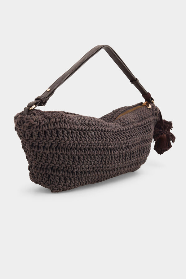 Pedro del Hierro Braided knit bag Brown
