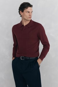 Pedro del Hierro Suéter com gola Johnny em lã merino e cashmere