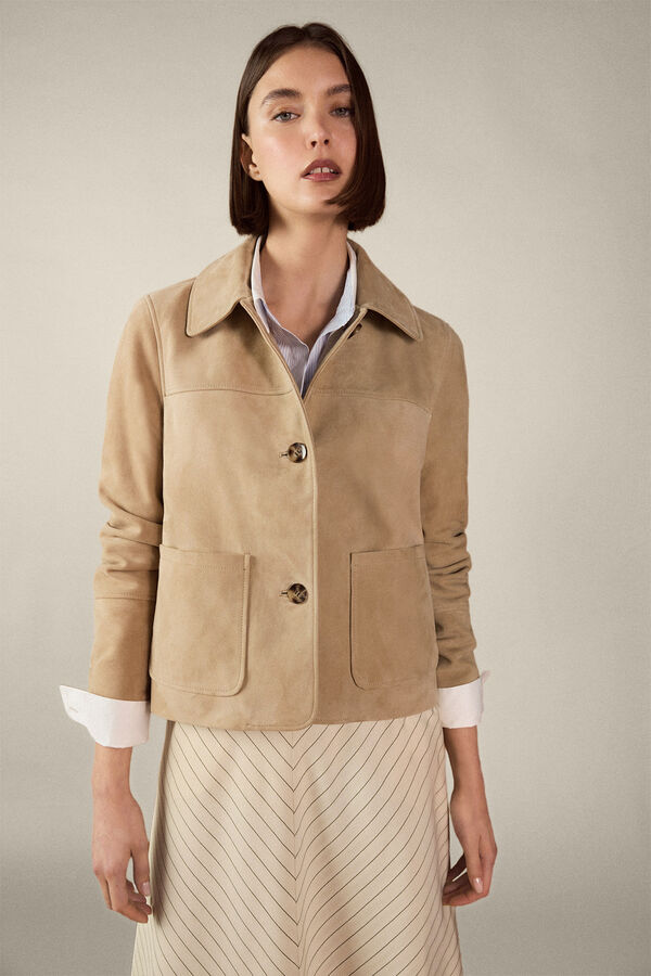 TFP by Tamara Falc&oacute; Leather jacket Beige