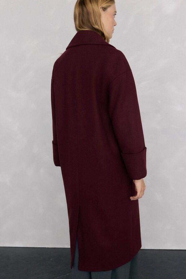 Pedro del Hierro Coat Burgundy
