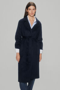 Pedro del Hierro Double-faced coat with patch pockets Blue