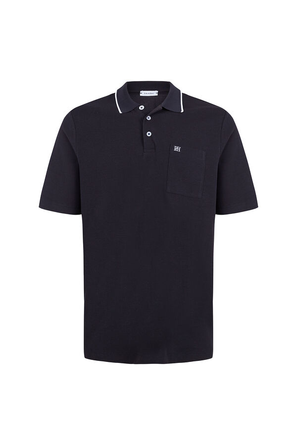 Pedro del Hierro Basic pique polo shirt Grey