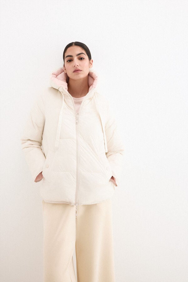 Pedro del Hierro Reversible hooded parka Pink