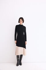 Pedro del Hierro Ribbed knit midi dress Black