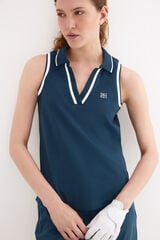Pedro del Hierro Sleeveless polo shirt Blue