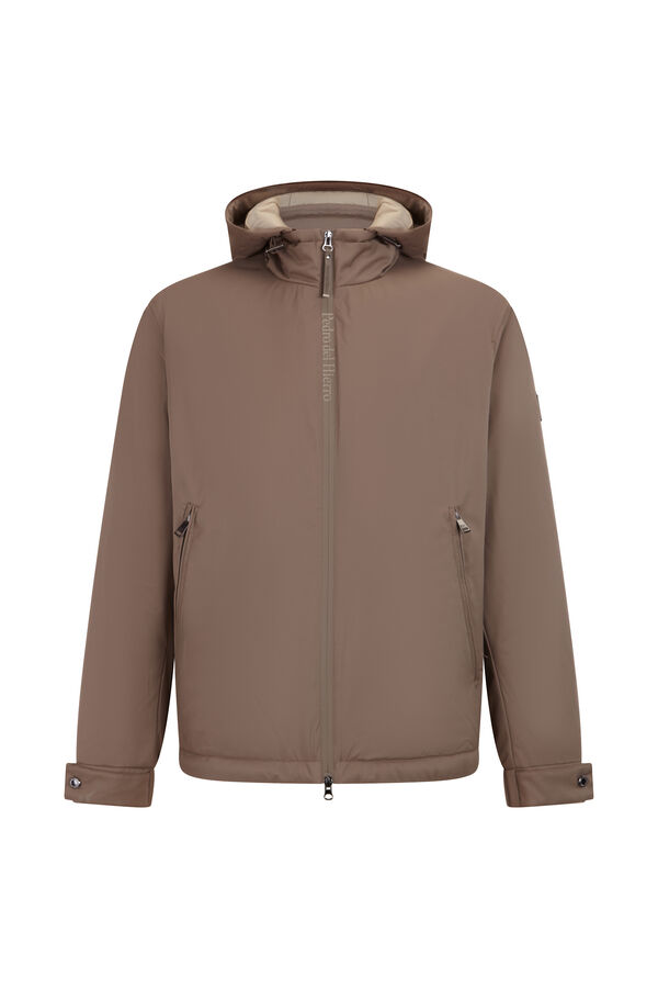 Pedro del Hierro Padded jacket with pocket detail Beige