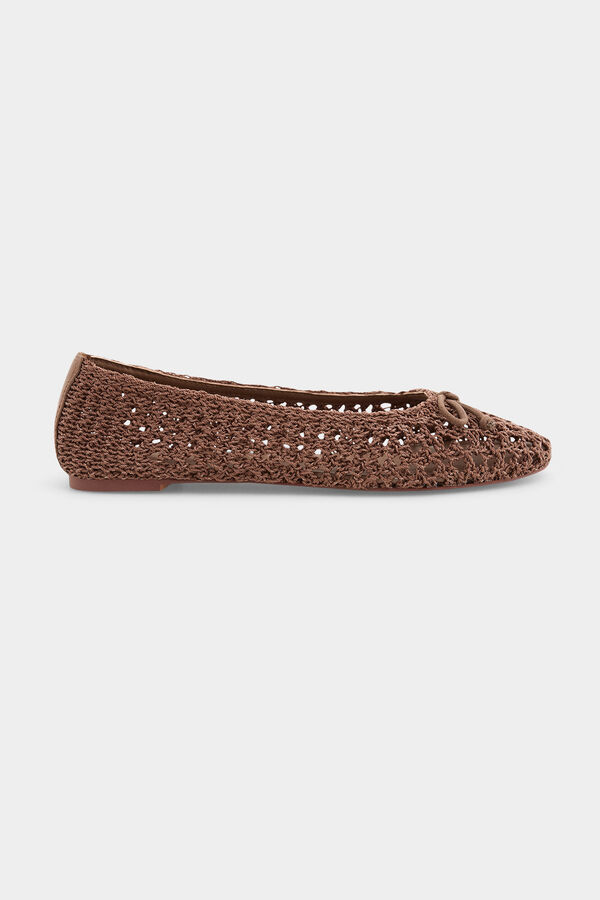 Pedro del Hierro Crochet ballet flats Beige