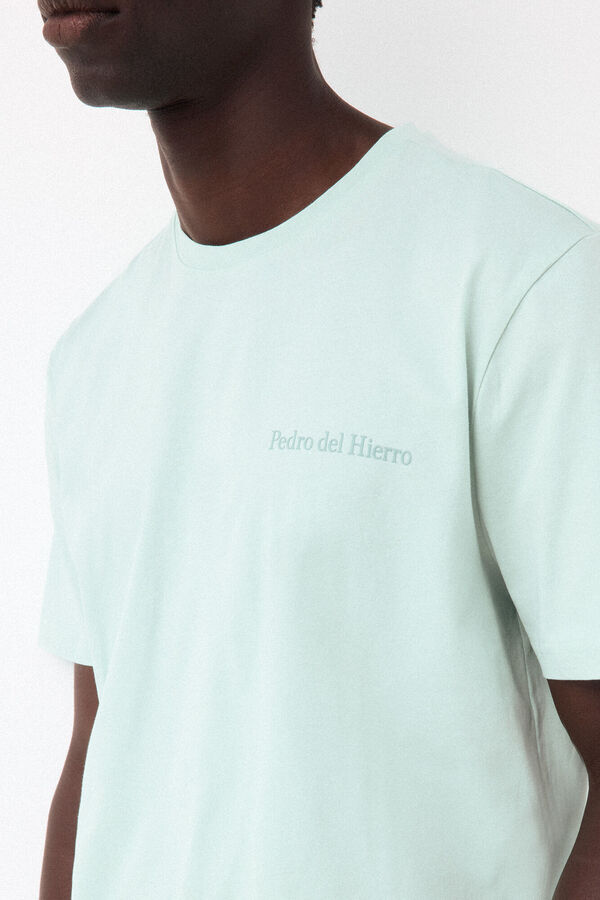 Pedro del Hierro Small logo T-shirt Blue