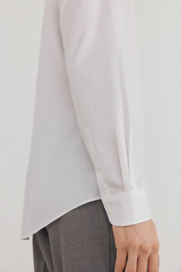 Pedro del Hierro Plain easy-iron anti-odor regular fit shirt White