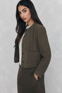 Pedro del Hierro Short suede jacket