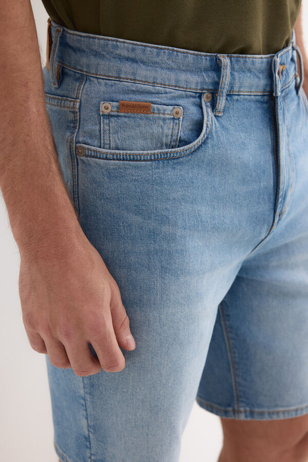Pedro del Hierro Bermuda 5 bolsillos regular Azul