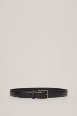 Pedro del Hierro Plain leather belt Black