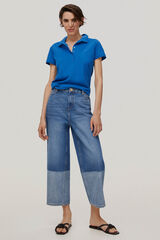 Pedro del Hierro Pantalón vaquero bicolor 5 bolsillos straight fit Azul