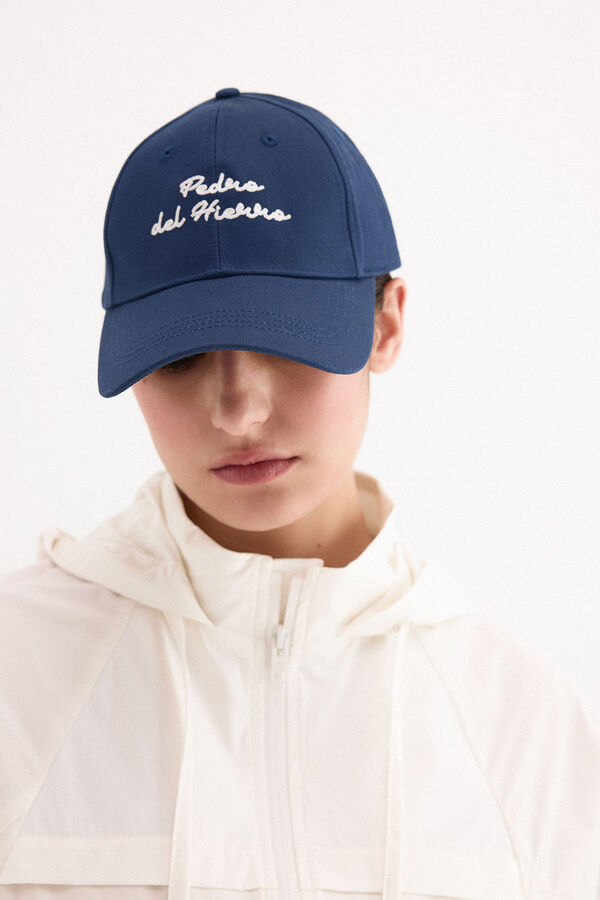 Pedro del Hierro Embroidered logo cap Blue