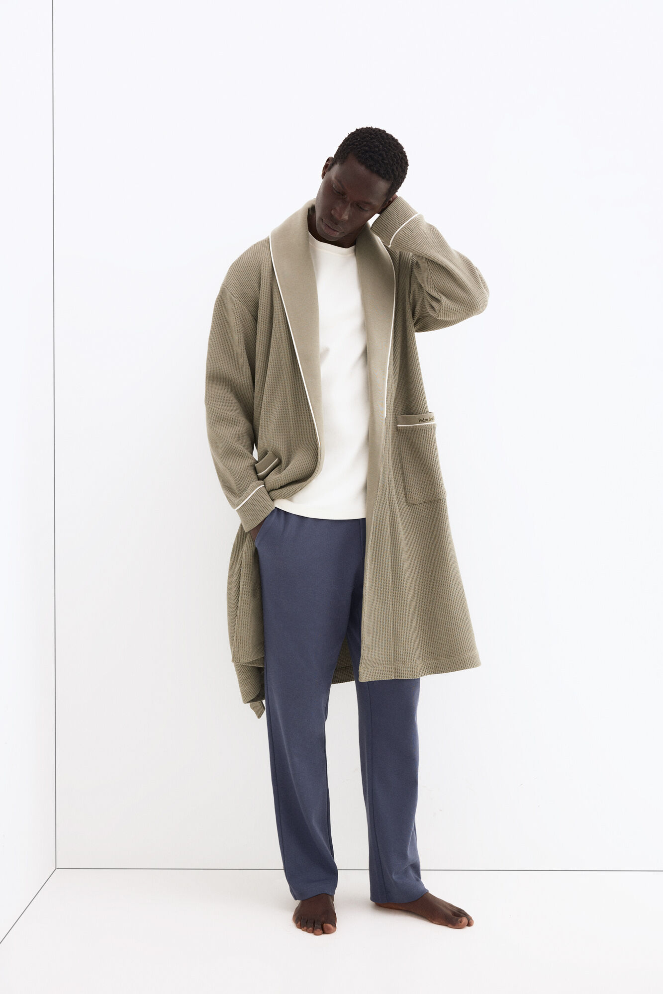 Pedro del Hierro Spanish cotton waffle robe