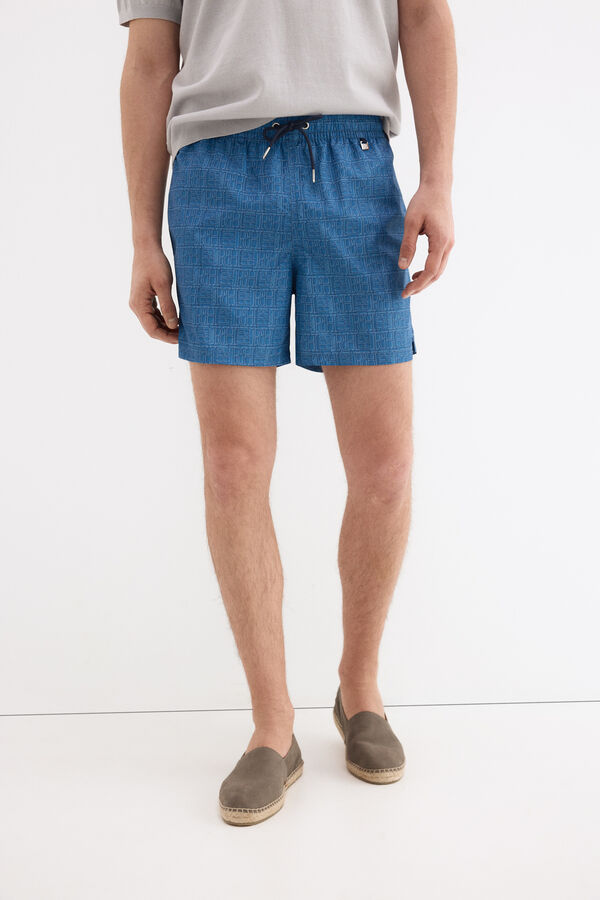 Pedro del Hierro Logo print swimwear Blue