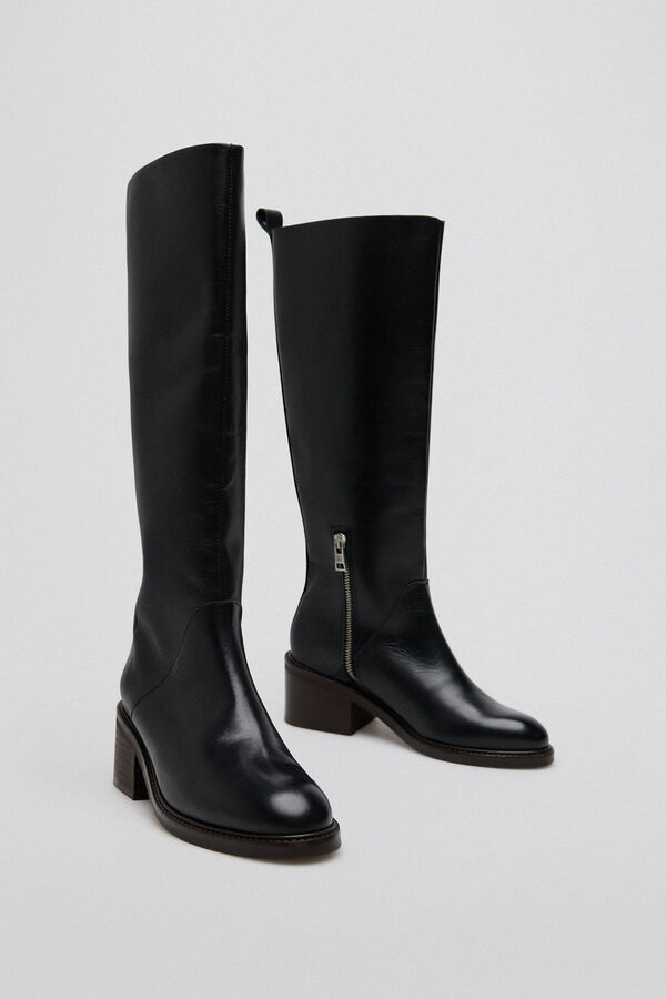 Pedro del Hierro High leather boot Black