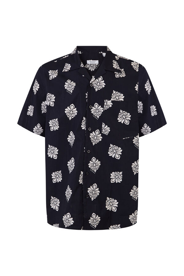 Pedro del Hierro Printed short sleeve shirt Blue