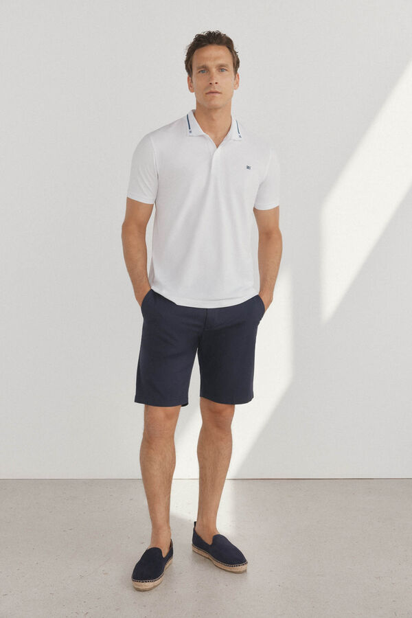 Pedro del Hierro Polo piqué tips White