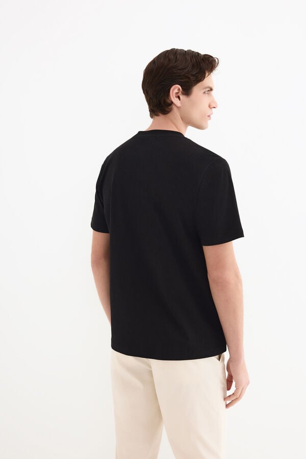 Pedro del Hierro Mercerized T-shirt Black