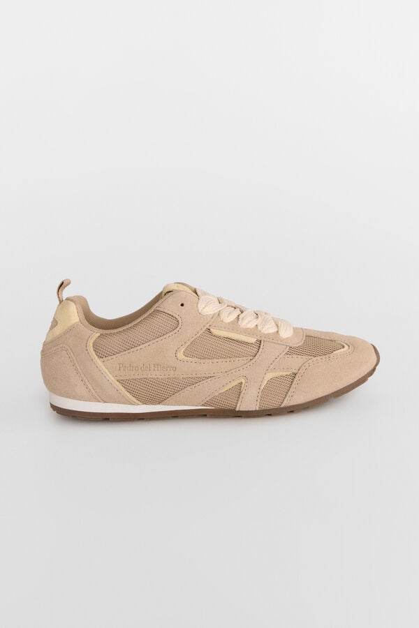 Pedro del Hierro Two-tone sneaker Beige