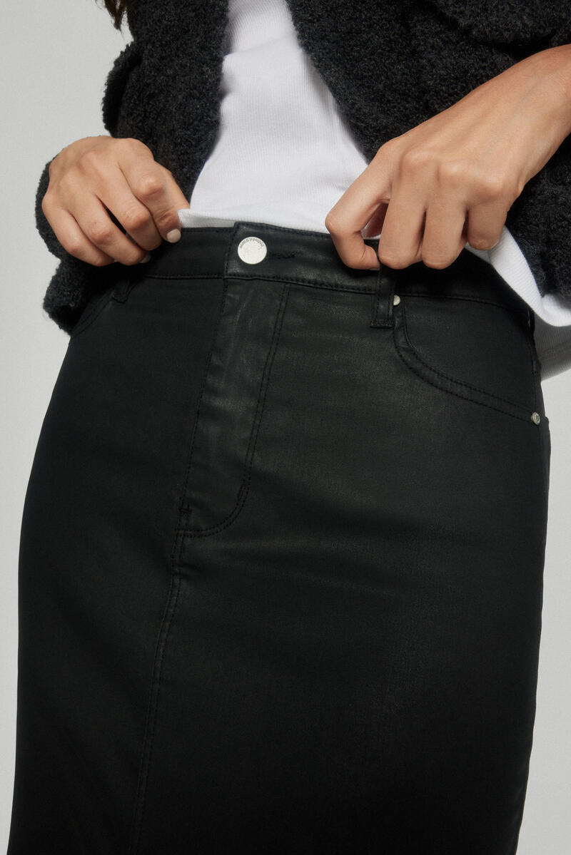 Pedro del Hierro Denim elasticated skirt Black