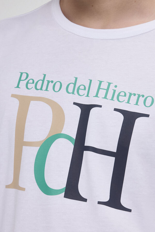 Pedro del Hierro Camiseta logo Blanco