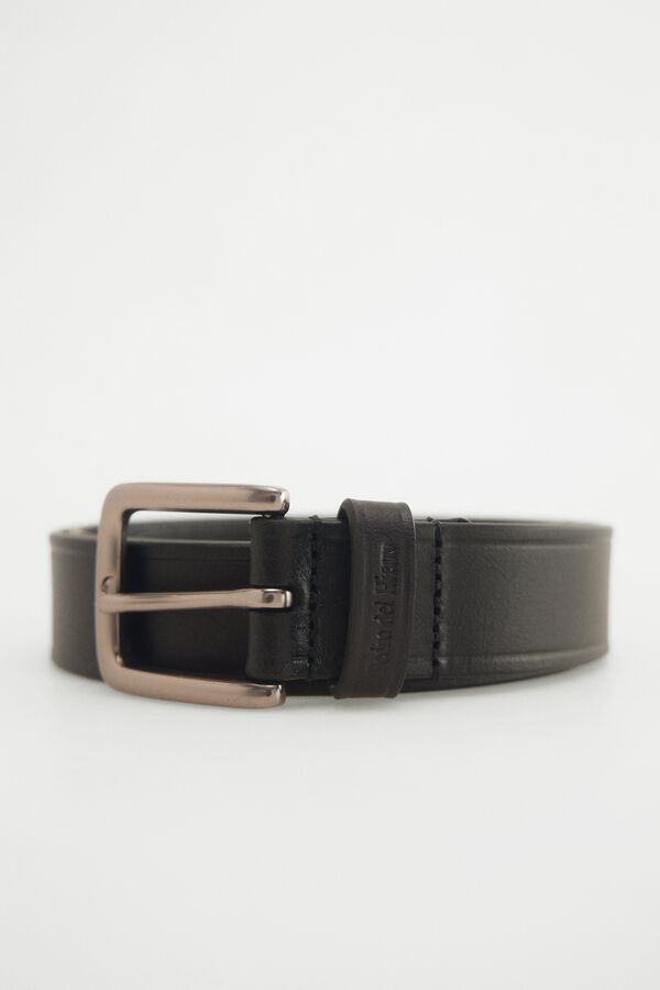 Pedro del Hierro Leather sport belt Black