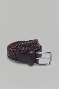 Pedro del Hierro Woven leather belt Brown