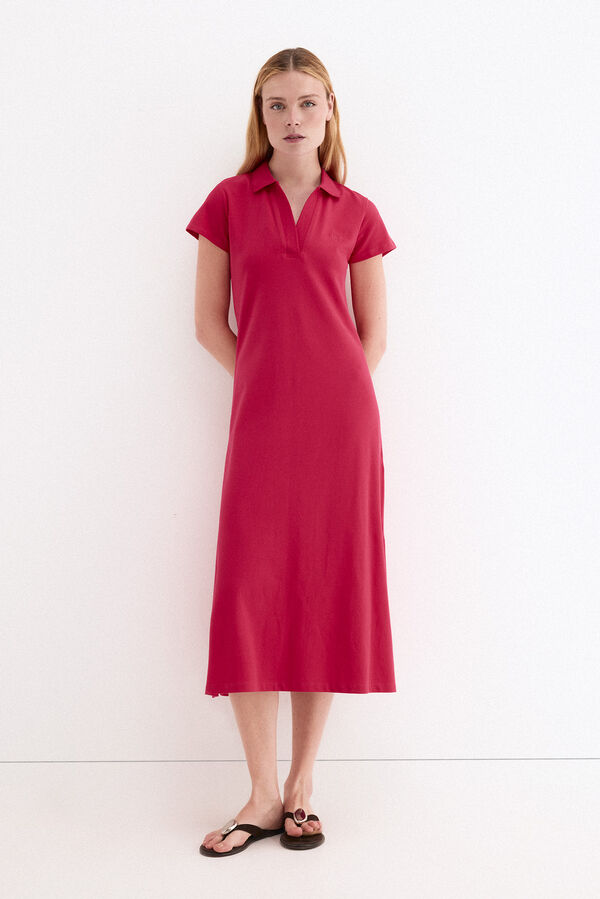 Pedro del Hierro Vestido gola polo Rosa