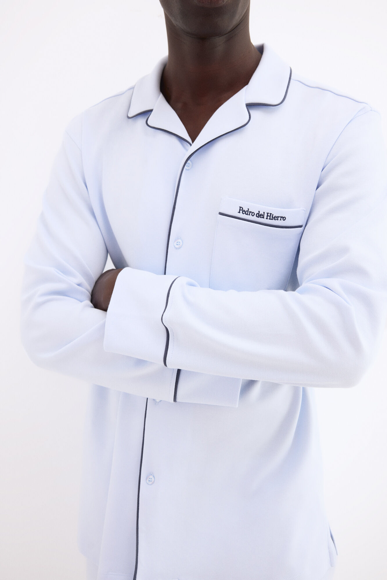 Pedro del Hierro Spanish cotton long sleeve pyjama shirt