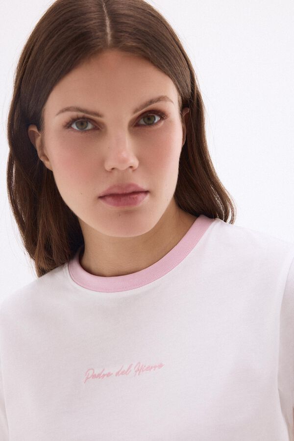 Pedro del Hierro Contrast T-shirt pedro del hierro Pink