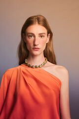 Pedro del Hierro Top assim&eacute;trico desfile Laranja