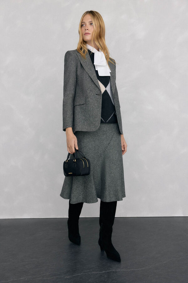 Pedro del Hierro Cheviot Blazer Grey