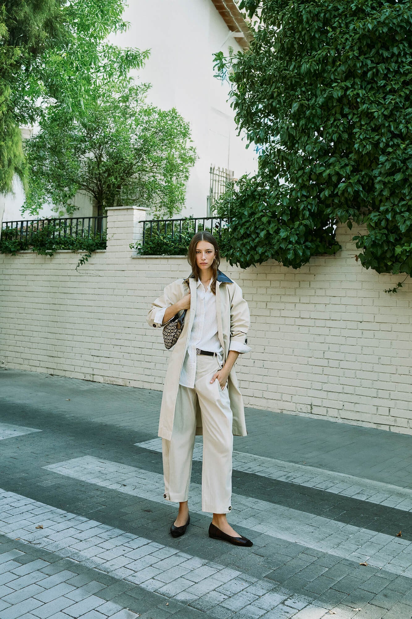 Pedro del Hierro Ecru casual trousers