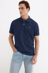 Pedro del Hierro Piqu&eacute; basic polo shirt Blue