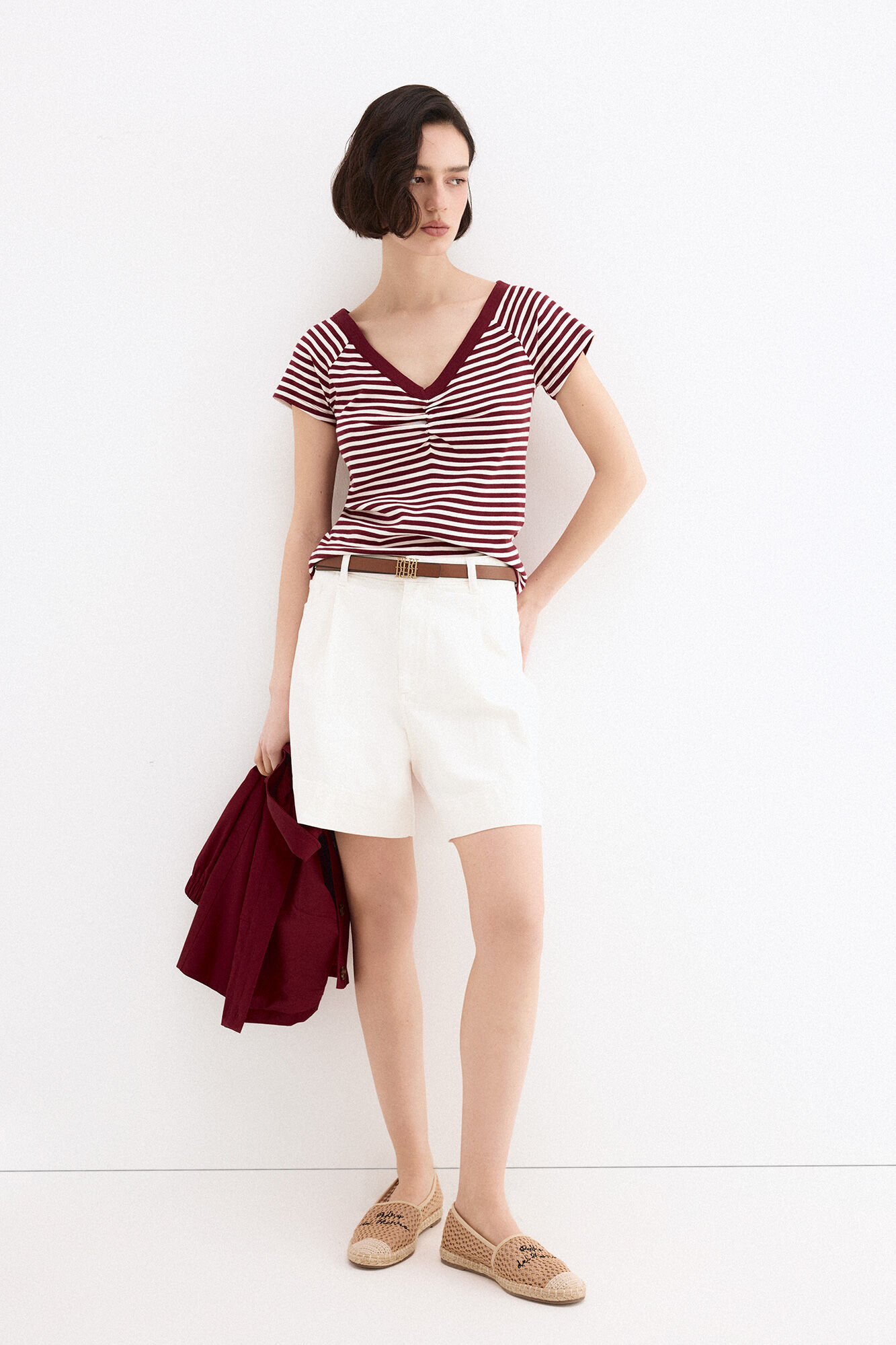 Pedro del Hierro T-shirt riscas gola barco