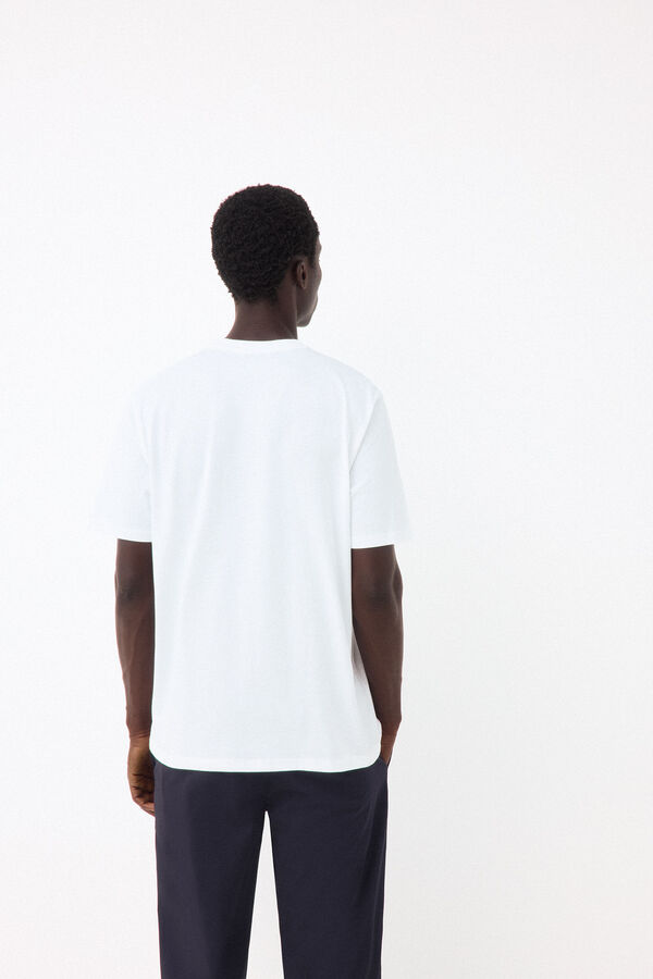 Pedro del Hierro Camiseta logo texto Blanco