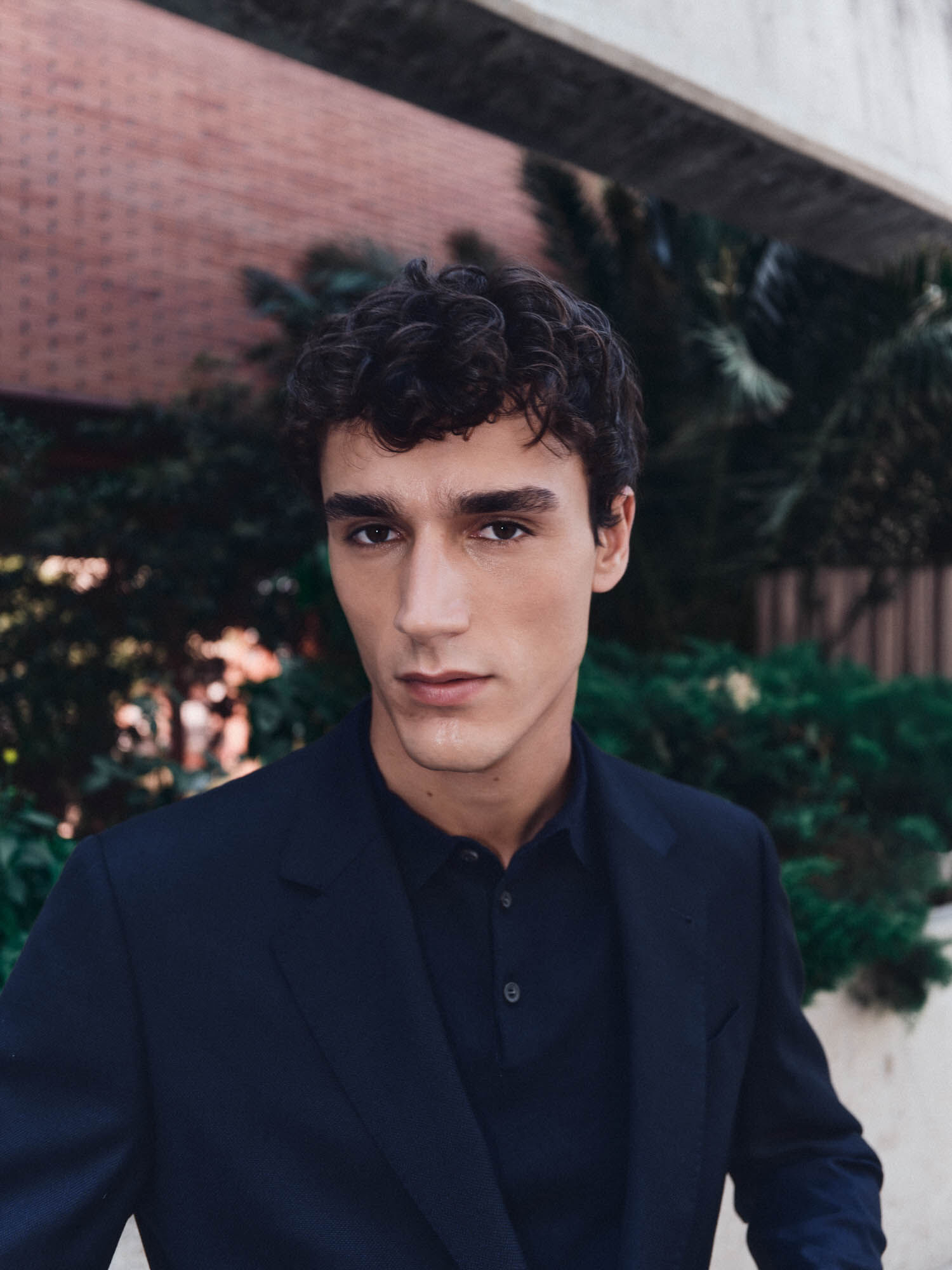 Pedro del Hierro Slim fit bi-stretch bird's eye blazer