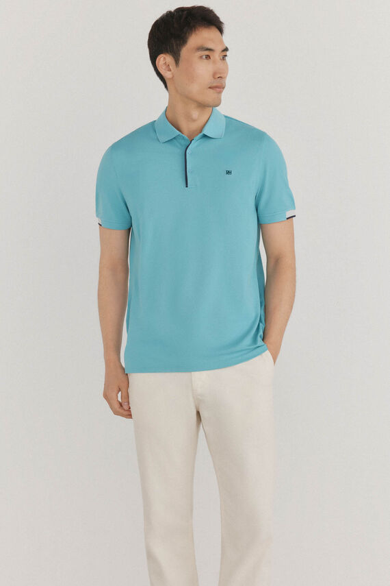 Polo puños contraste