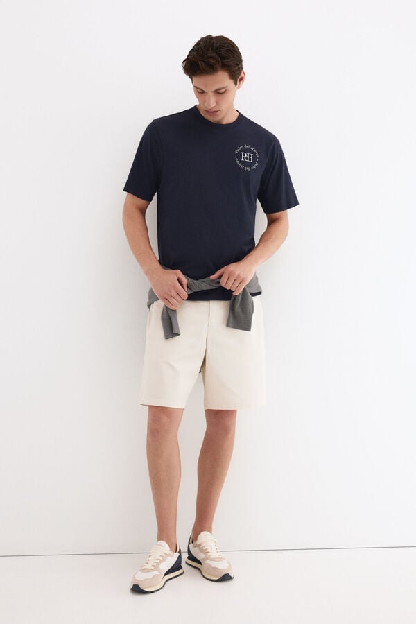 Pedro del Hierro Printed logo T-shirt Blue
